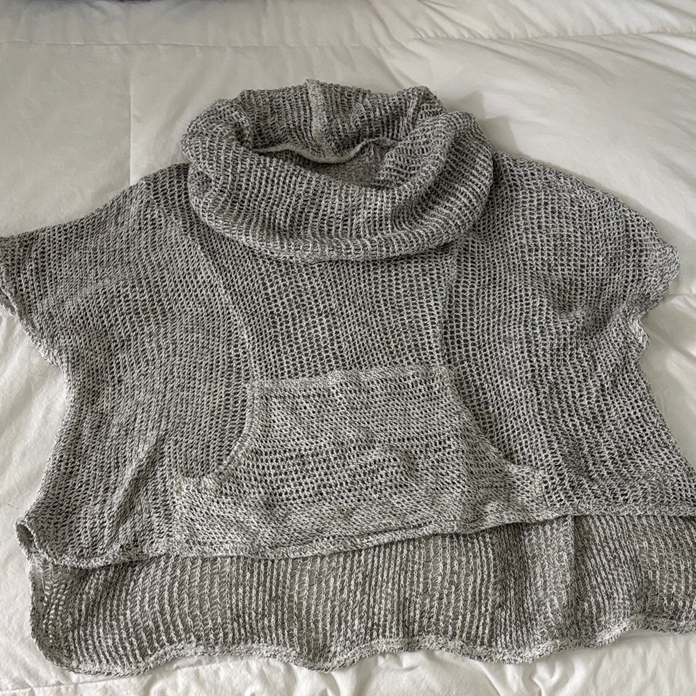 Anthropologie Heather Gray Cowl Neck Sweater